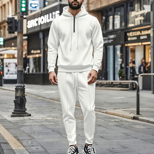 Herren Sportliches Jogginganzug mit strukturiertem Design EB
