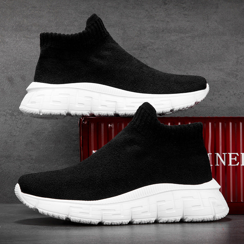 Damen Strick-Sneaker mit elastischem Knöchelabschluss EB