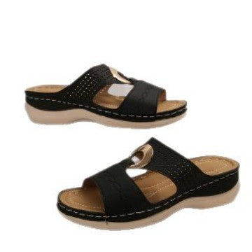 Damen modische und komfortable Sandalen mit durchbrochenem Obermaterial EB
