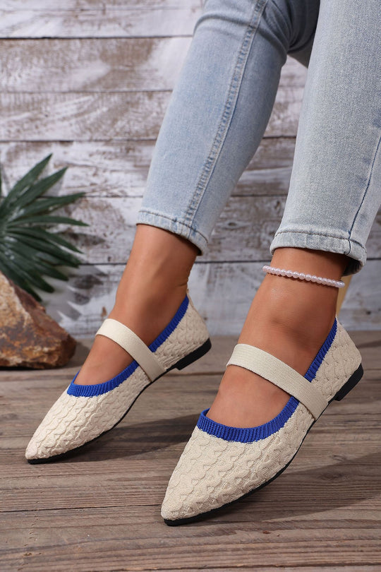 Damen Ballerinas mit elastischem Riemendesign EB
