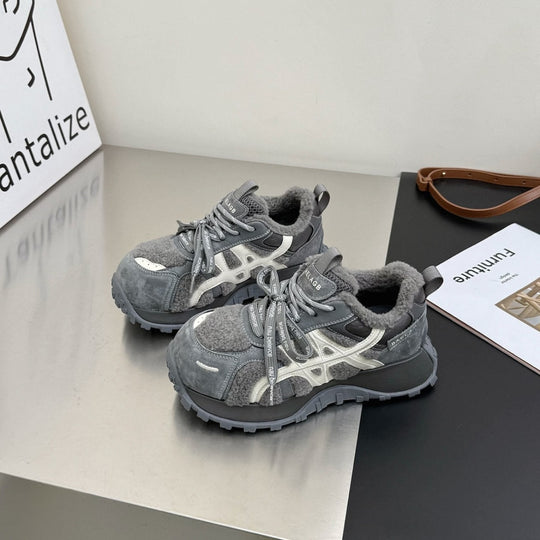 Damen Sportliche Sneakers mit warmem Innenfutter und rutschfester Laufsohle EB