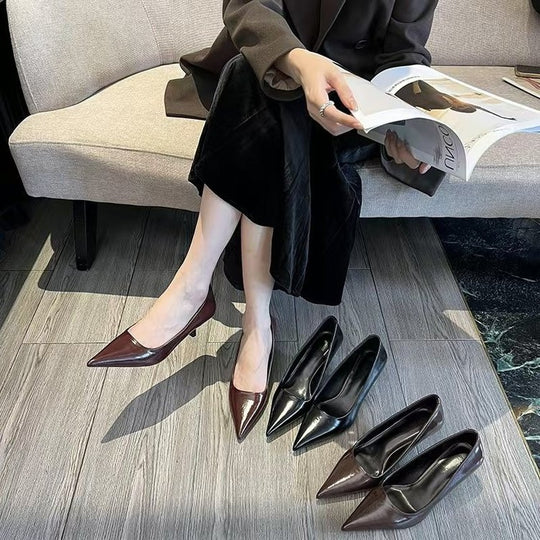 Damen elegante Stiletto-Pumps mit spitzem Zehenbereich EB