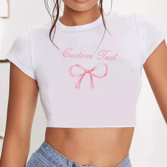 Damen Crop-Top mit innovativem Spinnen-Netz-Design EB