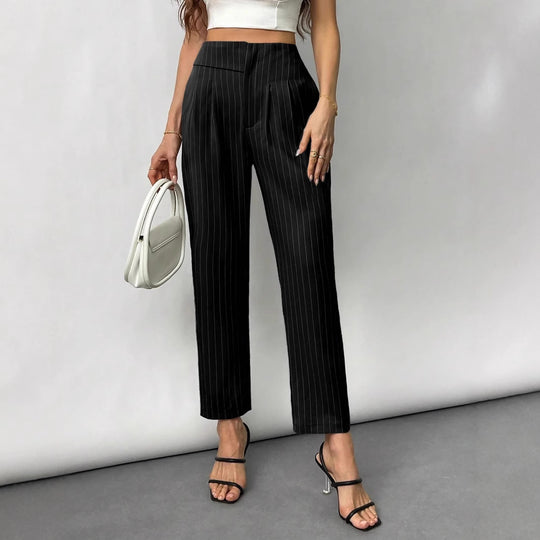 Damen Elegante und modische Anzughose mit Streifen EB