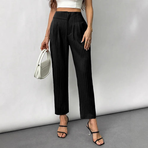 Damen Elegante und modische Anzughose mit Streifen EB