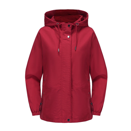 Damen leichte Windjacke mit verstellbarem Bund EB