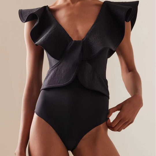 Damen Schwimmanzug mit Rüschendetails EB
