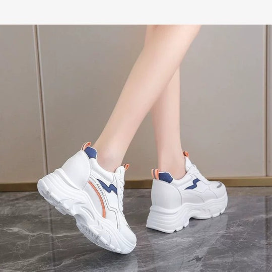 Damen Chunky Sneakers mit atmungsaktivem Obermaterial und dämpfender Laufsohle EB
