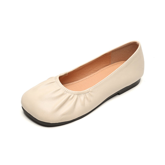 Damen Ballerinas mit elastischem Faltendesign und bequemer Innensohle EB