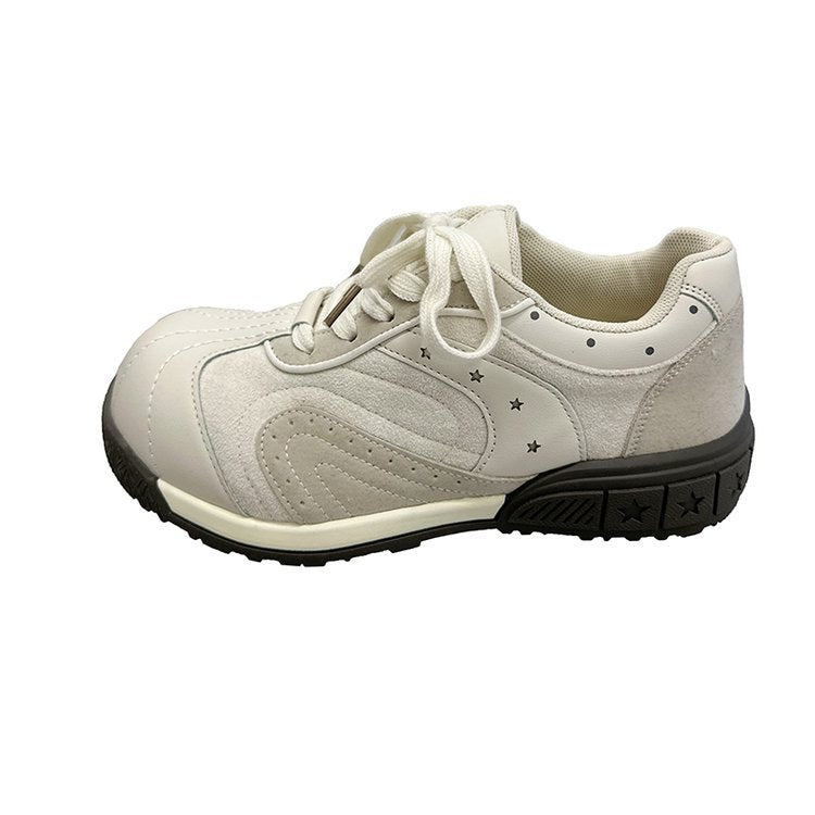 Damen sportliche Sneakers mit atmungsaktiver Oberflächenstruktur und stabiler Sohle EB