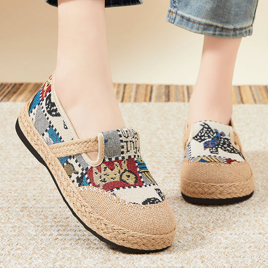 Damen Leichte und bequeme Freizeitschuhe mit farbenfrohem Muster EB