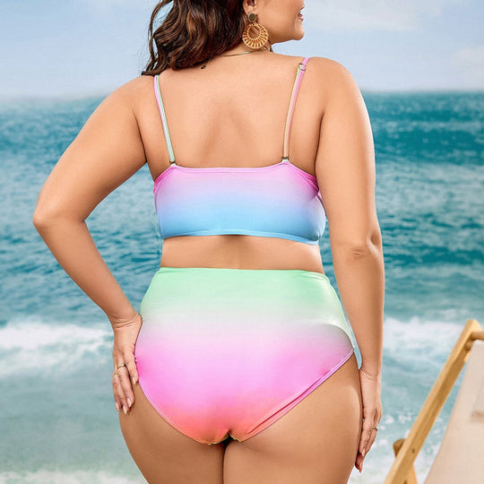 Damen Badeoberteil mit gepolstertem Bustier und hohem Taillenschnitt EB
