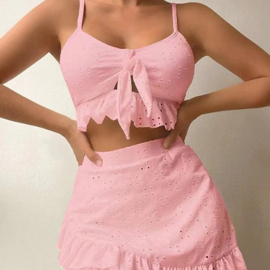 Damen Crop-Top und Rock Set EB