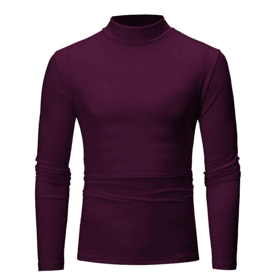 Herren Rollkragenpullover mit enger Passform und edel strukturiertem Material EB