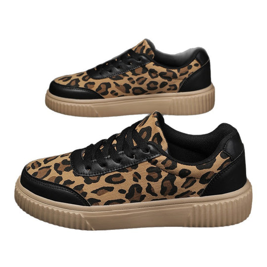 Damen Trendige Sneaker mit Tierdruck und bequemer Sohle EB