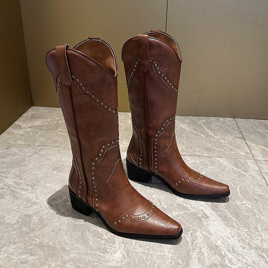 Damen Stiefeletten mit Nietenverzierung EB