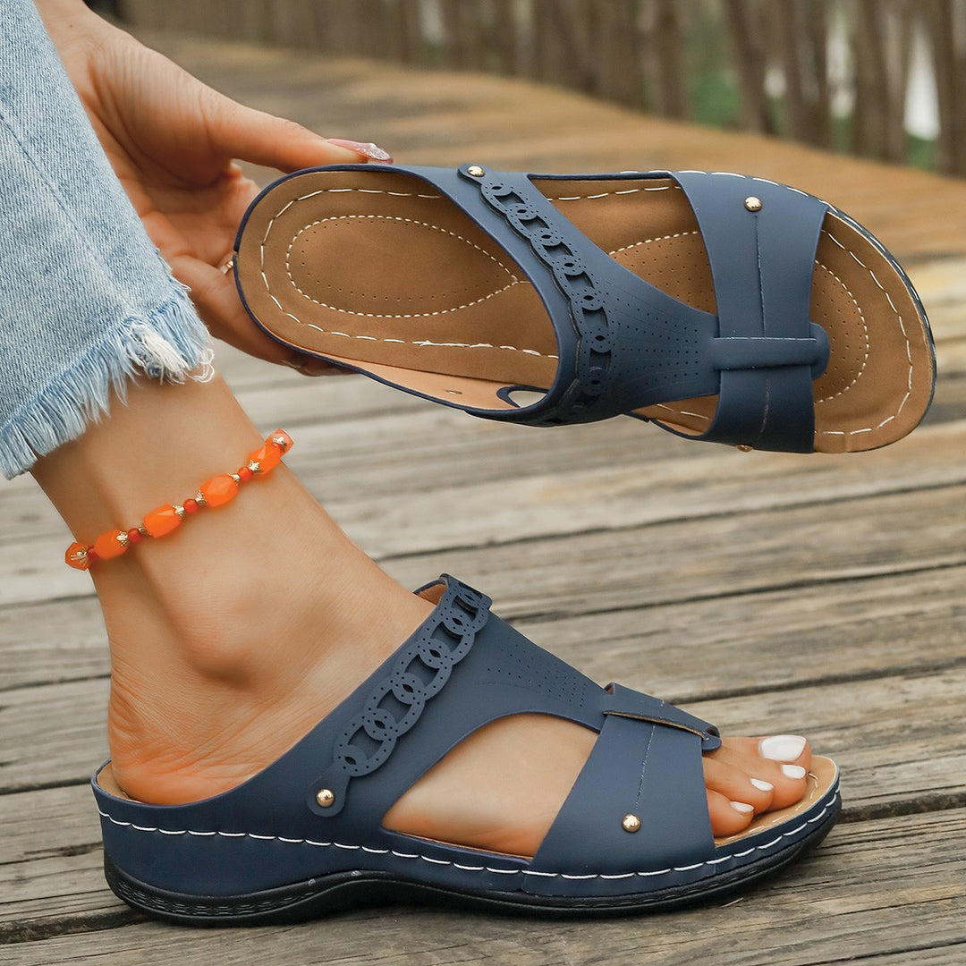 Damen Komfortable Sandalen mit stilvollem Riemchendesign EB