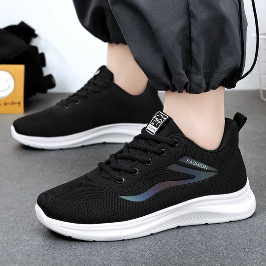 Unisex nan leichte Strickfreizeitsneaker mit gepolsterter Fersenstütze und rutschfester Profilsohle EB