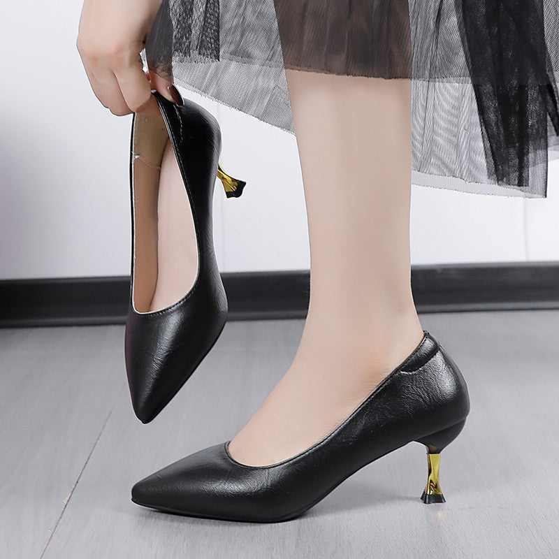 Damen Elegante Pumps mit einzigartigem Absatzdesign EB
