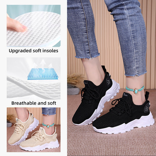 Damen Athletische Sneakers mit atmungsaktivem Obermaterial und rutschfester Sohle EB