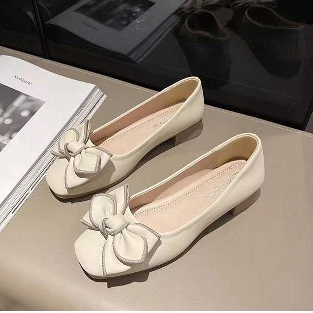 Damen Ballerinas mit dekorativem Schleifen-Design und hochwertigem Kunstleder EB