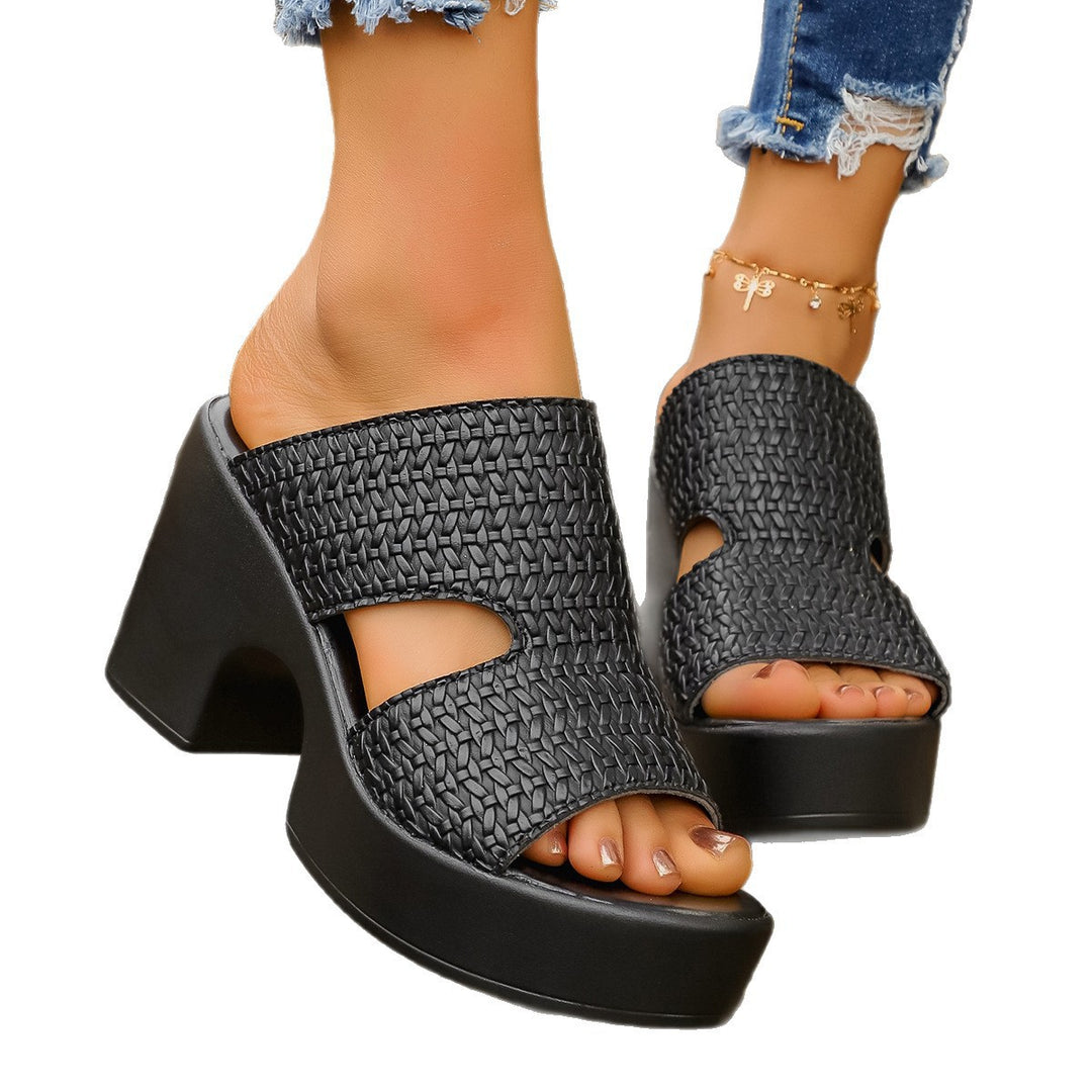 Damen Plateaupumps mit offenen Seiten EB