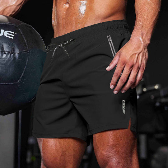 Herren Sportliche Multifunktions-Shorts mit schnell trocknender Technologie und praktischen Reißverschlusstaschen EB