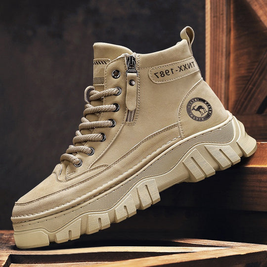 Damen Modische High-Top Stiefel mit robustem Profil und innovativem Verschlusssystem EB