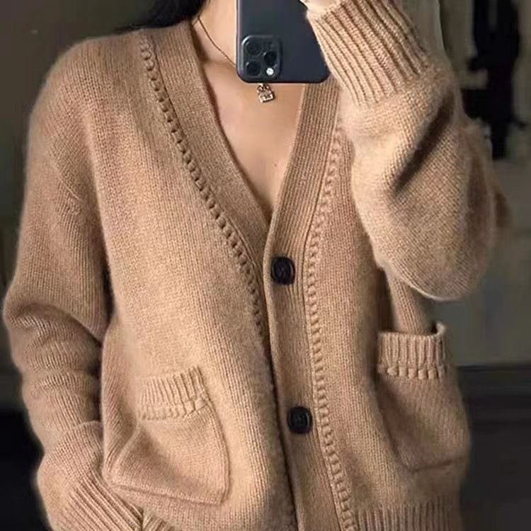 Damen Strickjacke im lässigen Oversized-Stil EB