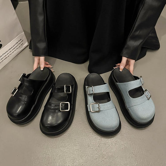 Damen praktische Clogs mit verstellbaren Riemen und rutschfester Sohle EB