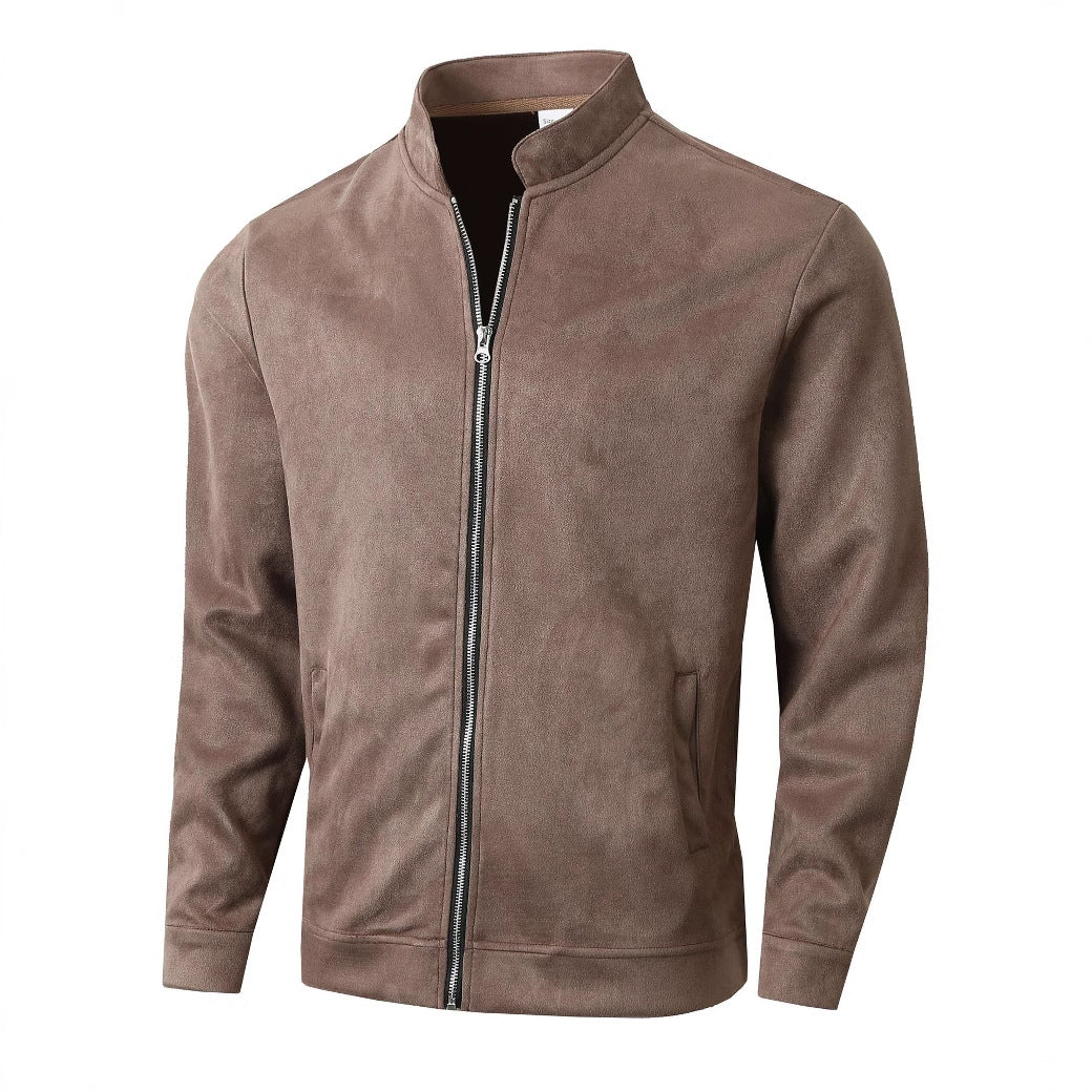 Herren Fleecejacke mit Stehkragen und seitlichen Taschen EB