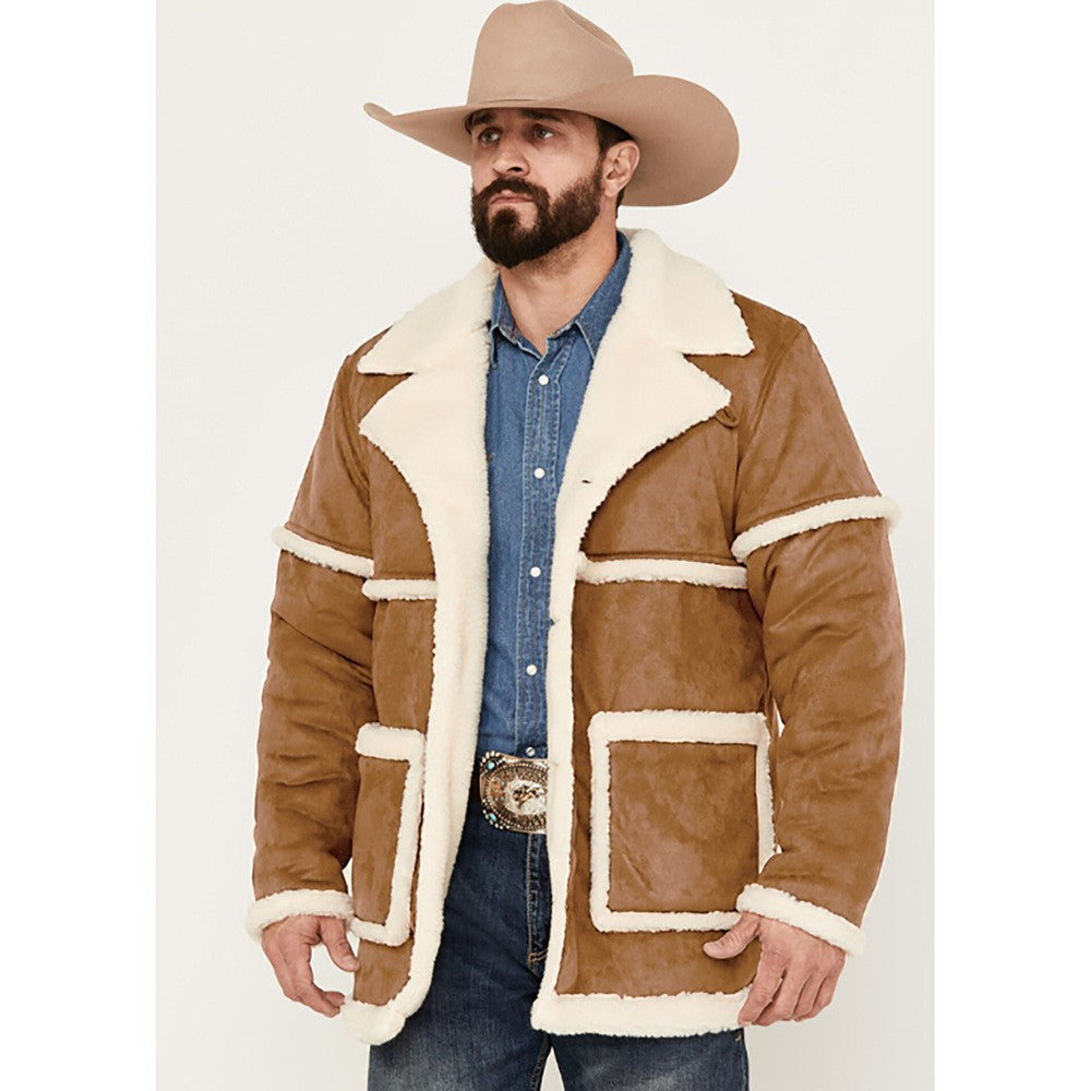 Herren Lässige und gefütterte Outdoor-Jacke mit großen Taschen EB