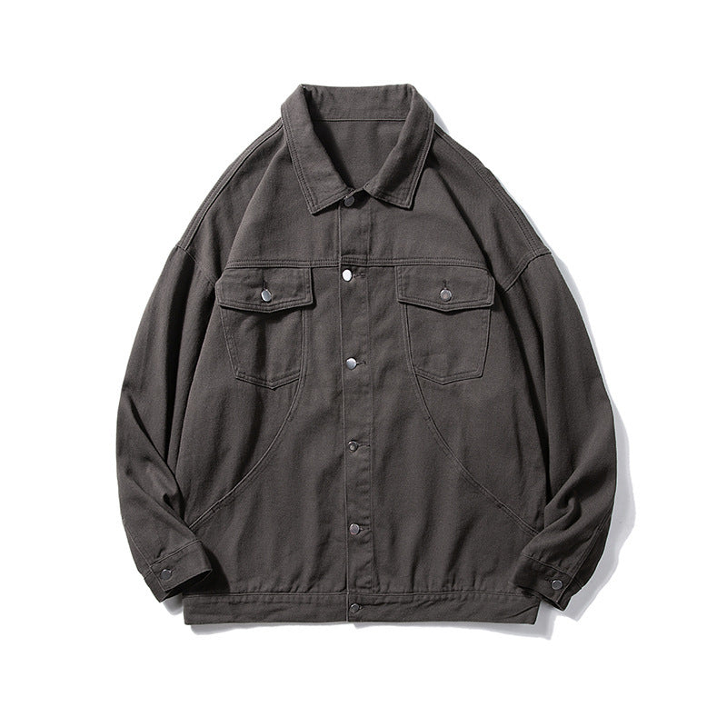 Damen Casual Utility-Jacke mit klassischen Druckknöpfen und praktischen Taschen EB