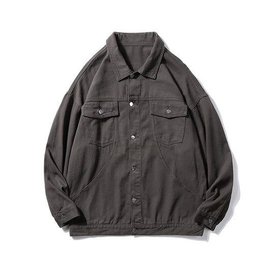Damen Casual Utility-Jacke mit klassischen Druckknöpfen und praktischen Taschen EB