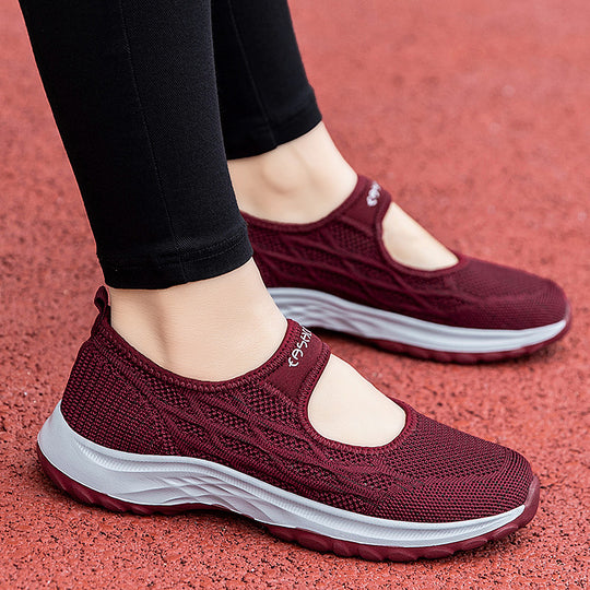Damen Leichte und bequeme Sportpumps mit elastischem Obermaterial EB