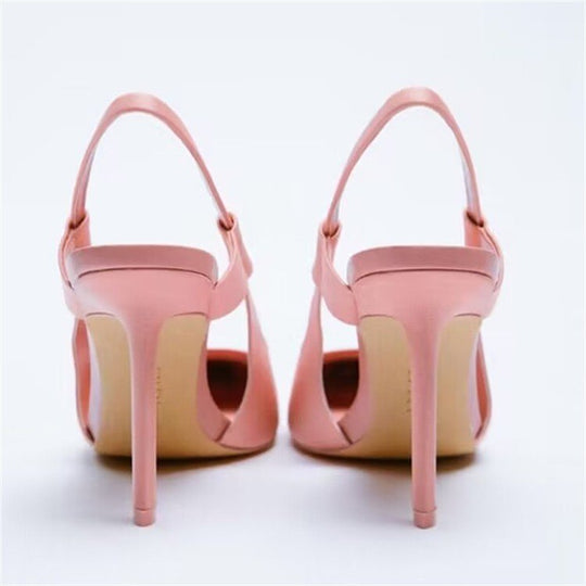Damen Slingback-Pumps mit elegantem Spitzen-Design und modischem Riemensystem EB