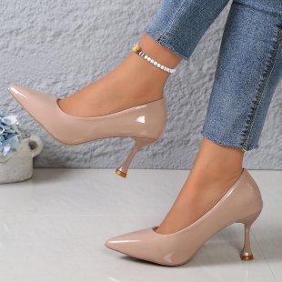 Damen Lackleder Stiletto-Pumps mit eleganter Absatzgestaltung EB