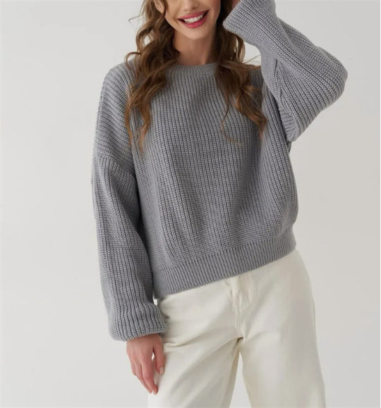Damen lässiger Strickpullover EB