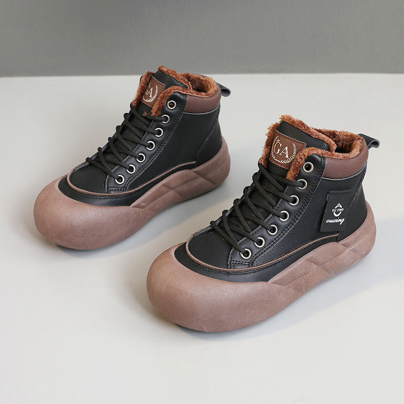 Damen Warmgefütterte Winterstiefeletten mit robuster Sohle EB