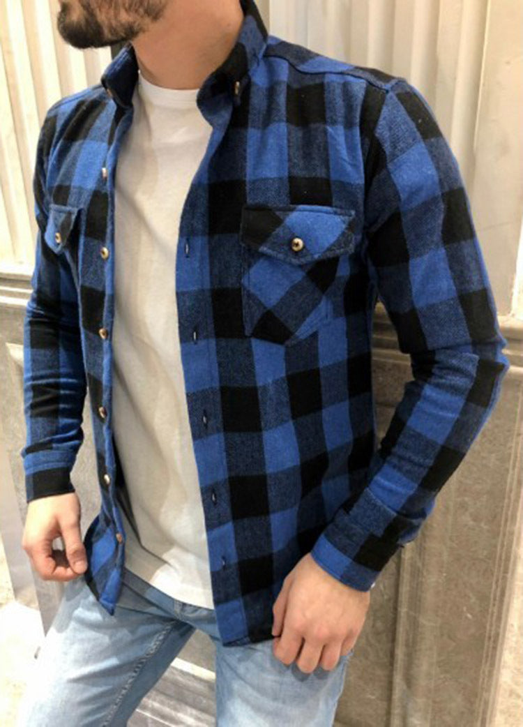 EB | Hemd Karierter Flanell Relaxed Fit Langärmelig Mit Brusttaschen