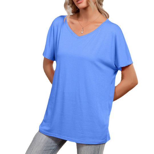 Damen asymmetrisches Oversized T-Shirt mit lässigem Schnitt EB