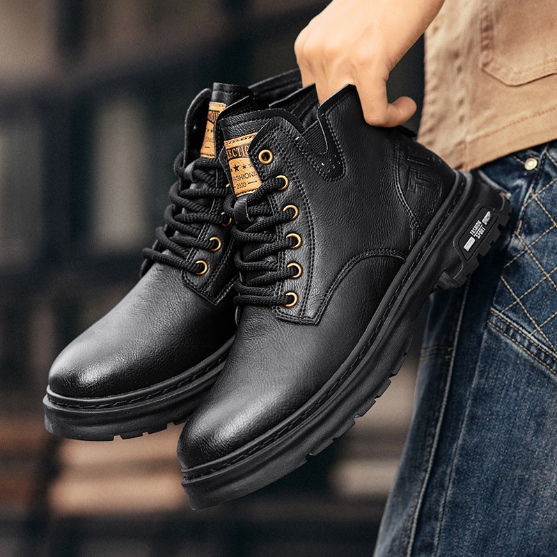 Herren Robuste Schnürstiefel mit rutschfester und dämpfender Sohle EB