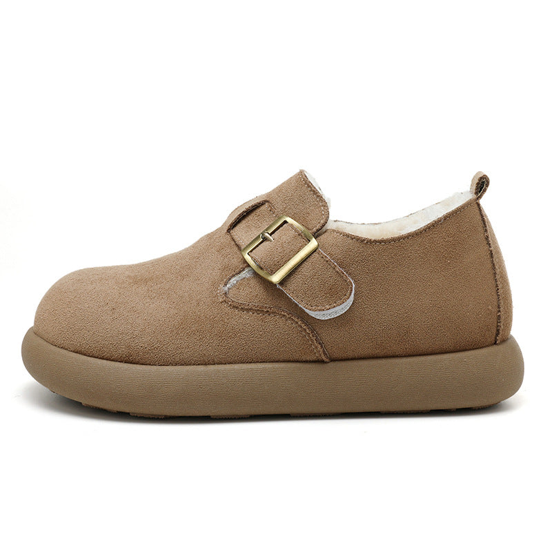 Damen kuschelige Clogs mit modischem Schnallenverschluss und weichem Innenfutter EB