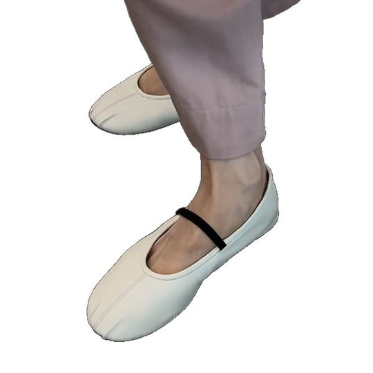 Damen Bequeme Ballerinas mit elastischem Riemen und weichem Innenfutter EB
