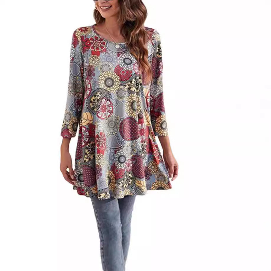 Damen Tunika mit einzigartigem Mandala-Druck EB