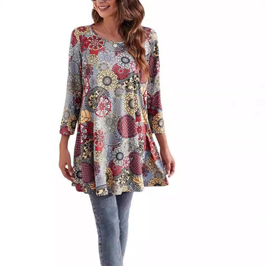 Damen Tunika mit einzigartigem Mandala-Druck EB