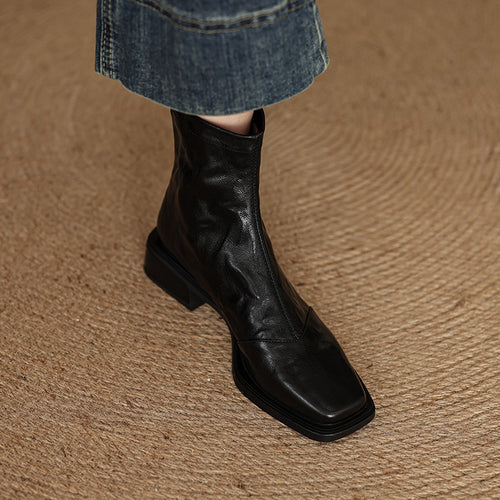 Damen elegante Ankle Boots mit modischer Metalloberfläche EB