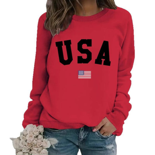 Damen Sweatshirt mit modernem USA-Statement und gemütlicher Passform EB