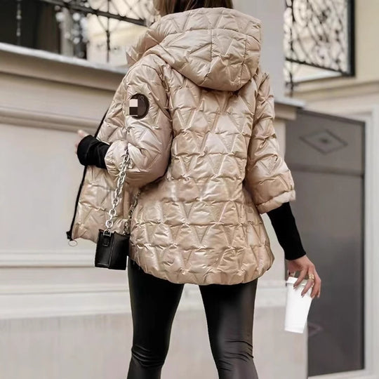 Damen Steppjacke mit hohem Kragen und praktischen Taschen EB