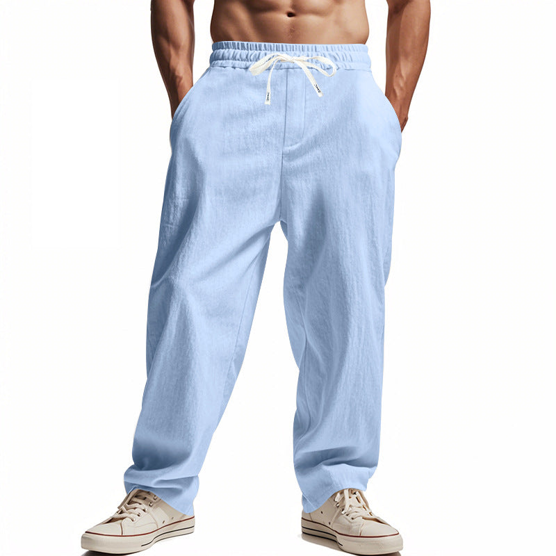 Herren bequeme und lässige Freizeithose mit elastischem Bund und seitlichen Taschen EB